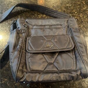 Lug Black Quilted Shoulder Bag